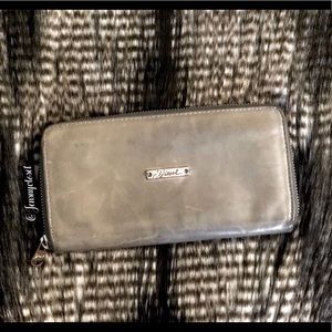DIESEL Vintage Genuine Leather Grey Wallet